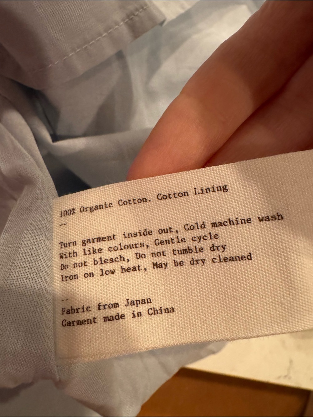 SOMETHING TO HOLD 100% Japanese Organic Cotton Tiered Light Blue Pockets Dress - Picture 10 of 10